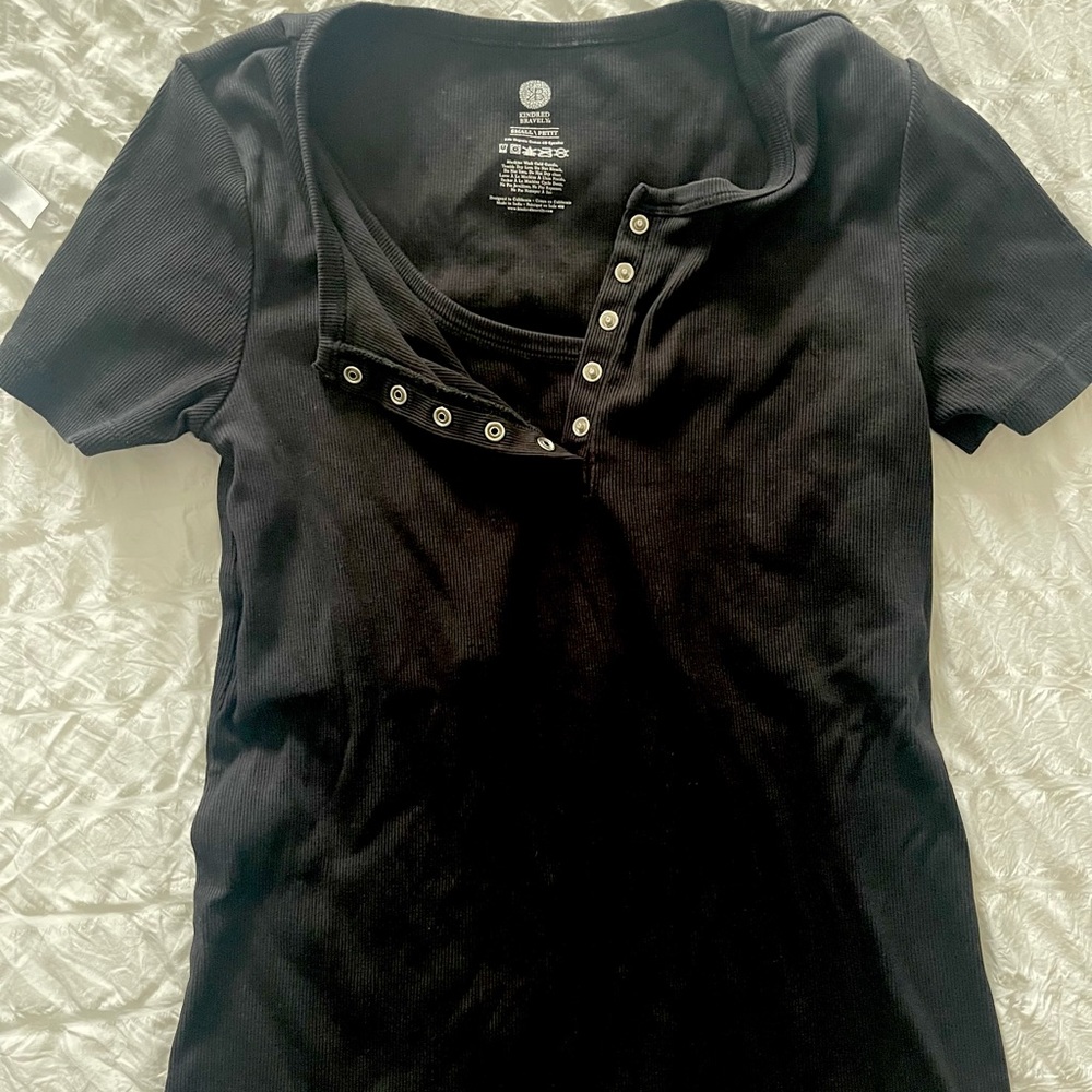 Kindred bravely organic cotton nursing short sleeve t shirt, black, size small